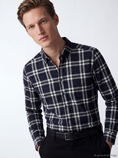 SOUTHBLUE Regular Fit Ekose Erkek Oduncu Gömlek