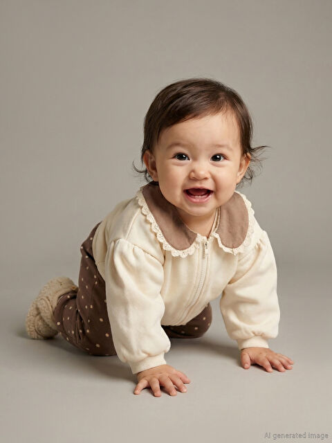 LCW baby Bebe Yaka Kız Bebek Hırka ve Pantolon - W5M938Z1-FDL