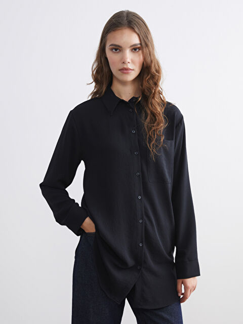 LCW Modest Cep Detaylı Kadın Gömlek Tunik - W5M955Z8-CVL