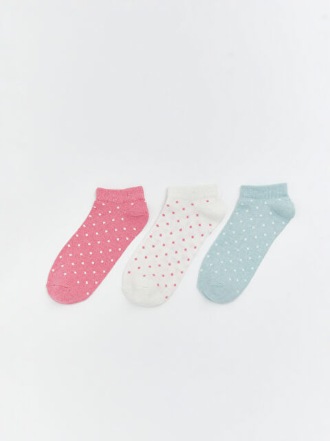 LCW ECO Puantiyeli Kız Çocuk Patik Çorap 3'lü - W5MA00Z4-YTJ