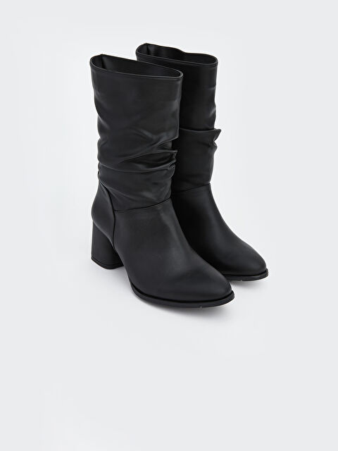 KOOR Deri Görünümlü Kadın Çizme - W5MA46Z8-HUC