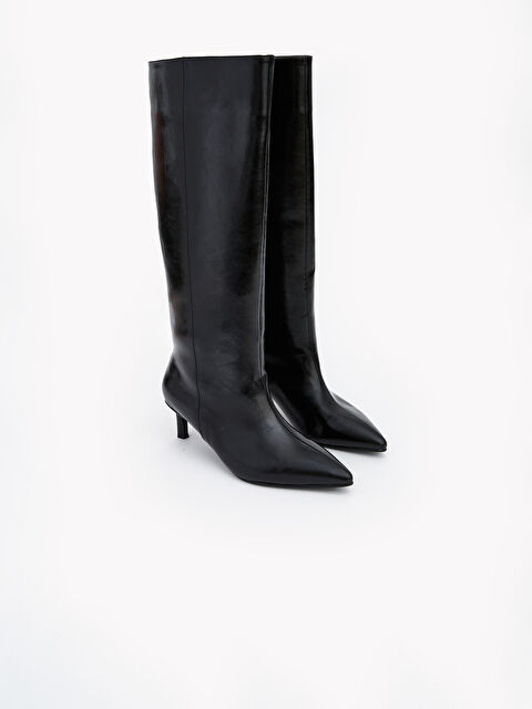 KOOR Deri Görünümlü Topuklu Kadın Bot - W5MC16Z8-HUC