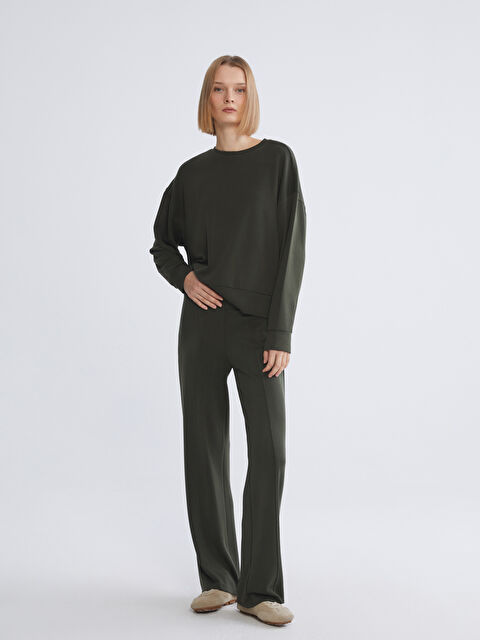 XSIDE Beli Lastikli Geniş Paça Kadın Eşofman Altı - W5MD24Z8-24V