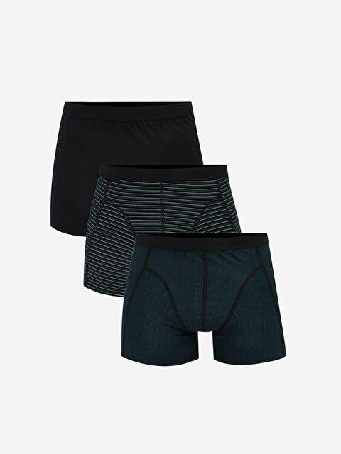 LC WAIKIKI Standart Kalıp Pamuklu Esnek Erkek Boxer 3'lü - W5ME44Z8-LQJ