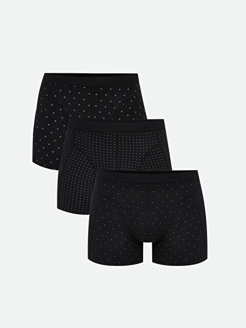 LC WAIKIKI Standart Kalıp Pamuklu Esnek Erkek Boxer 3'lü - W5ME46Z8-LQJ