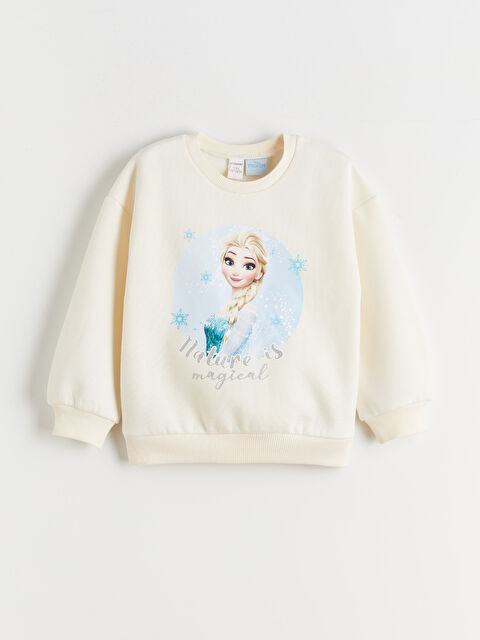 LCW Kids Elsa Baskılı Kız Çocuk Kalın Sweatshirt - W5ME55Z1-FES