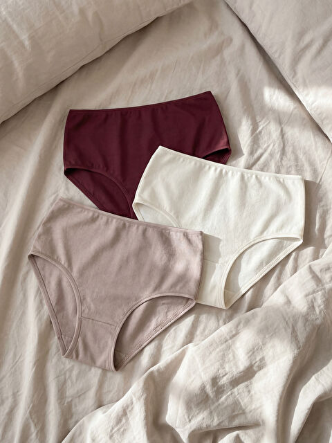 LCW DREAM Düz Klasik Külot 3'lü - W5MF46Z8-GFR