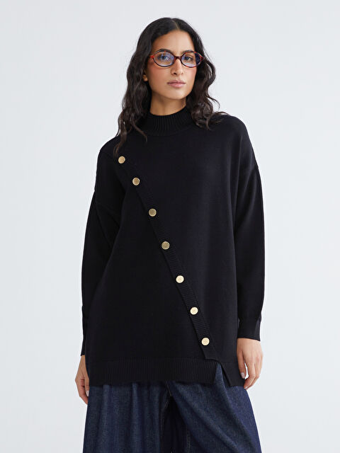 LCW Modest Yarım Balıkçı Yaka Kadın Triko Kazak - W5MG59Z8-CVL