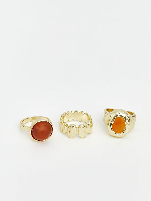 LCW ACCESSORIES Women's Ring Set of 3 - W5MH69Z8-J5T