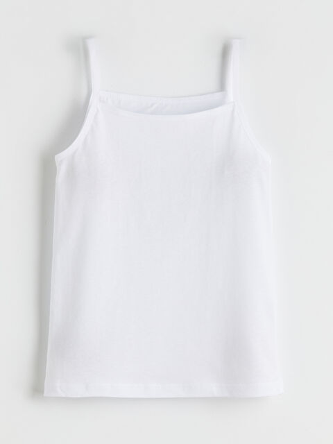 LCW Kids Kare Yaka Kız Çocuk Atlet - W5ML41Z4-Q6K