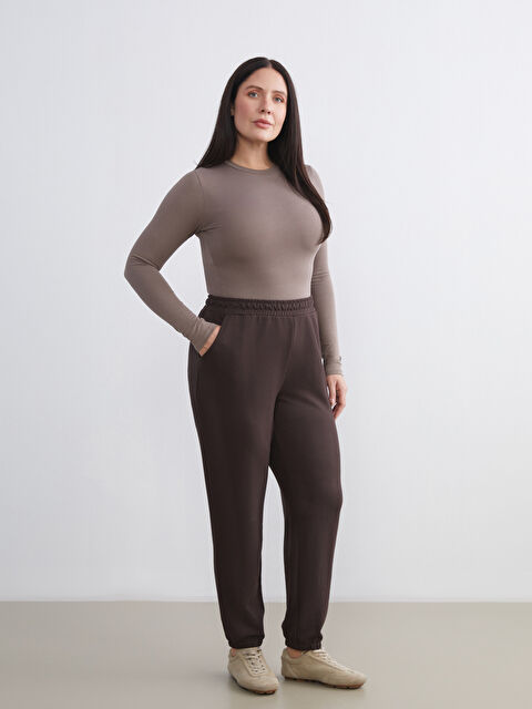 LCWAIKIKI Basic Beli Lastikli Kadın Jogger Eşofman Altı