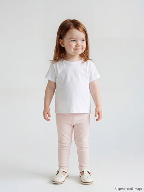 LCW baby Beli Lastikli Kız Bebek Tayt - W5MM49Z1-LHK