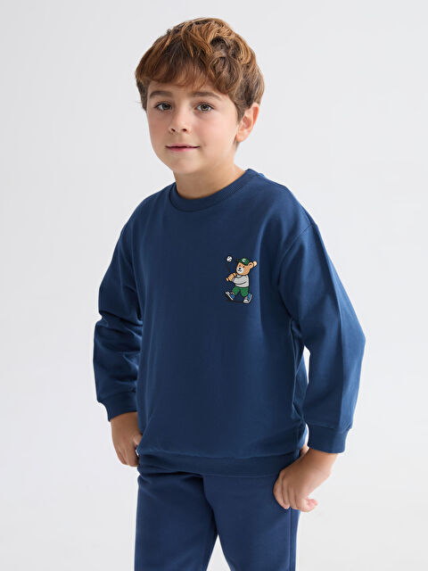LCW Kids Bisiklet Yaka Erkek Çocuk Sweatshirt - W5MO01Z1-HSD