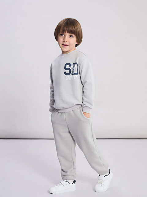 LCW Kids Baskılı Erkek Çocuk Sweatshirt ve Eşofman Altı - W5MO69Z1-12B