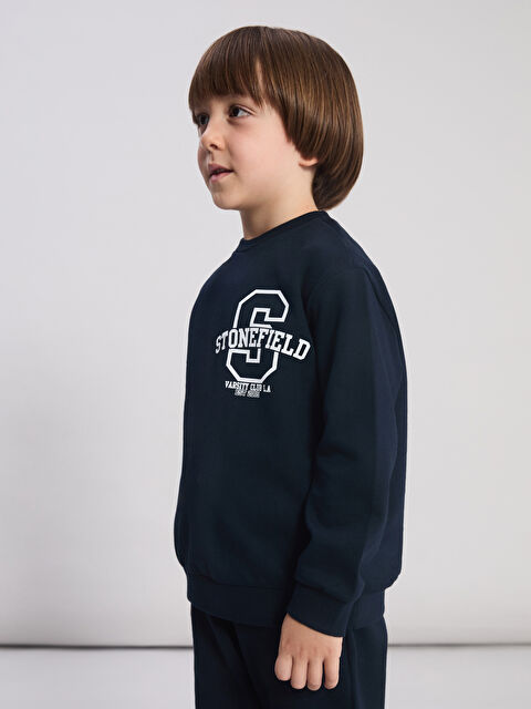 LCW Kids Baskılı Erkek Çocuk Sweatshirt ve Eşofman Altı - W5MO69Z1-NOO