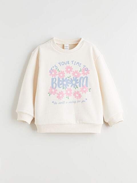 LCW Kids Çiçek Baskılı Kız Çocuk Sweatshirt - W5MP63Z1-R9J