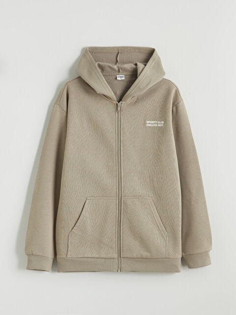 LCW Kids Hooded Boys' Thick Zip-Up Sweatshirt - W5MQ00Z4-LXG