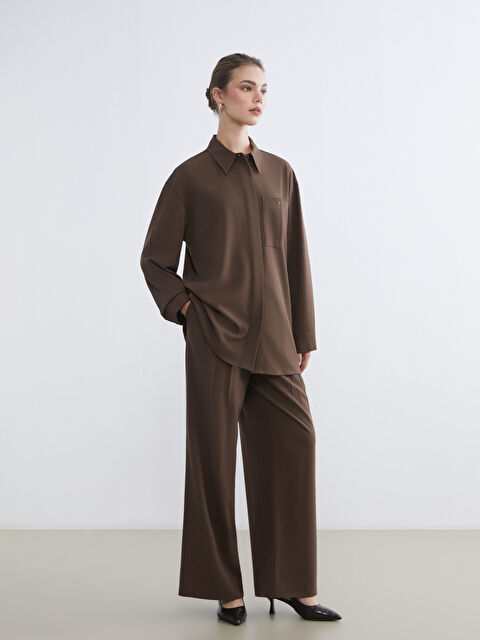 LCW Modest Elasticated Waist Women's Pleated Trousers - W5MQ18Z8-ZMQ