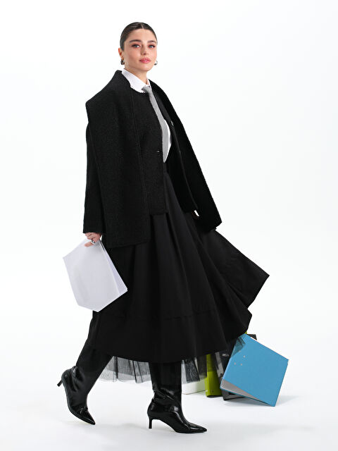 LCW Modest Beli Lastikli Poplin Kloş Etek - W5MR83Z8-CVL