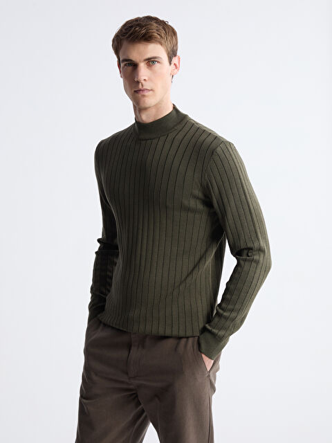 LCW ECO Yarım Balıkçı Yaka Erkek Triko Kazak - W5MS16Z8-J2L