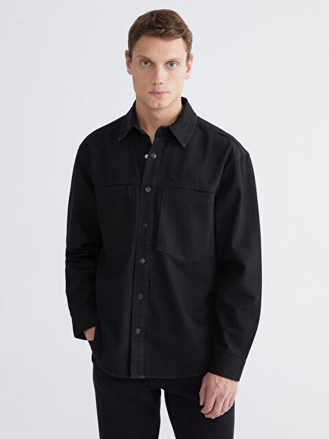LCW Jeans Man BLACK Denim Shirt - W5MS77Z8-326