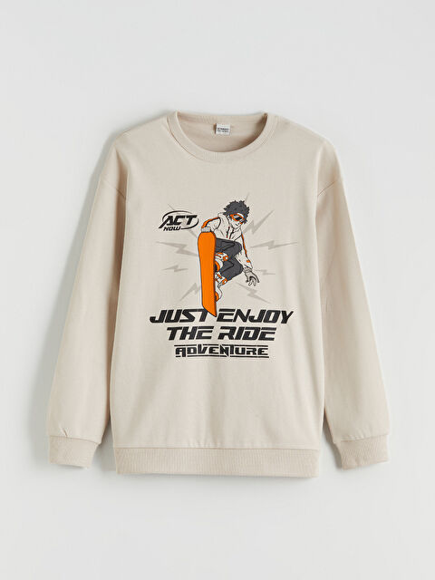 LCW Kids ბიჭი ბეჟი თბილი ზედა - W5MT80Z4-ZAB