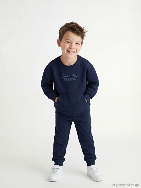 LCW Kids Bisiklet Yaka Erkek Çocuk Eşofman Takımı - W5MU87Z1-DWP