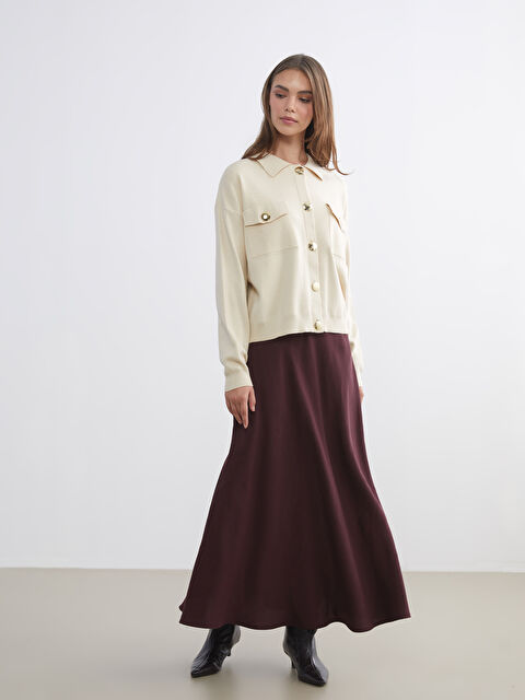 LCW Modest Beli Fermuarlı Kloş Etek - W5MV27Z8-D1H