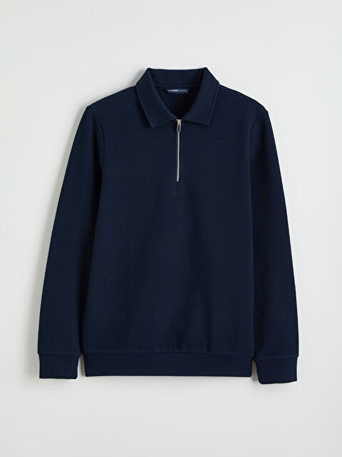 LCWAIKIKI Classic Polo Yaka Erkek Sweatshirt - W5MY70Z8-DWP