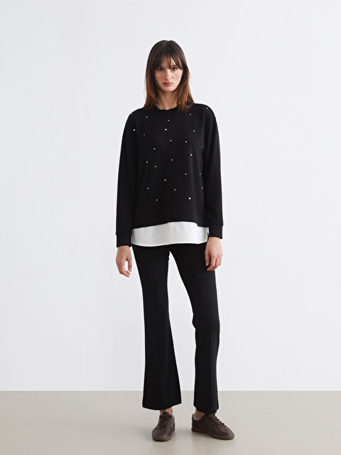 Soulife Yüksek Bel İspanyol Paça Kadın Pantolon - W5MY81Z8-CVL