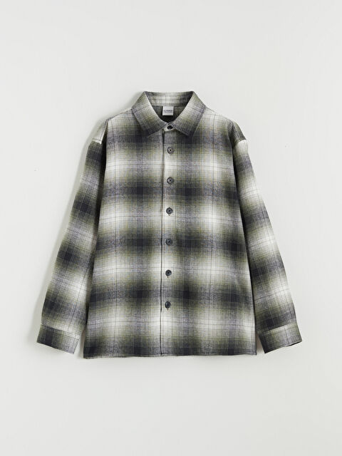 LCW Kids Uzun Kollu Ekose Erkek Çocuk Gömlek - W5N055Z4-LME
