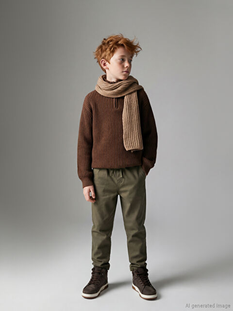 LCW Kids Beli Lastikli Erkek Çocuk Pantolon - W5N121Z4-HCZ