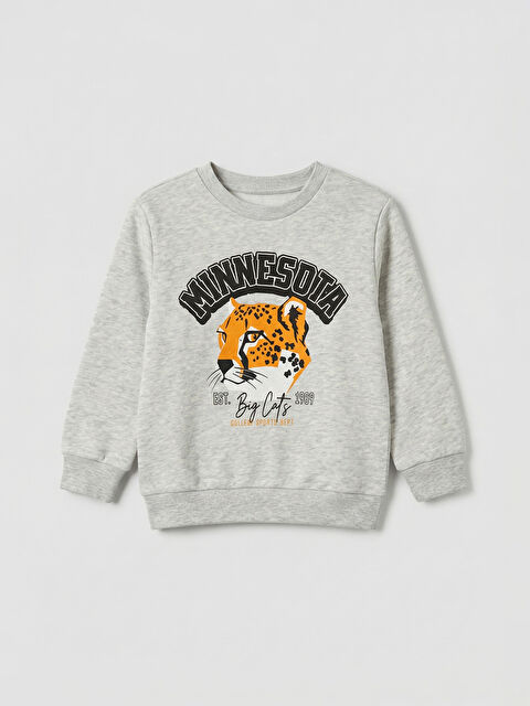 LCW baby Minnesota Print Baby Boy Sweatshirt - W5N160Z1-CX8