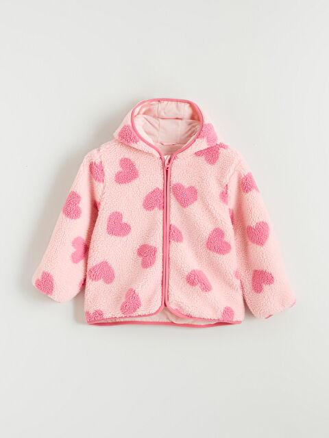 LCW Kids Kapüşonlu Kız Çocuk Pelüş Mont - W5N170Z1-GAT