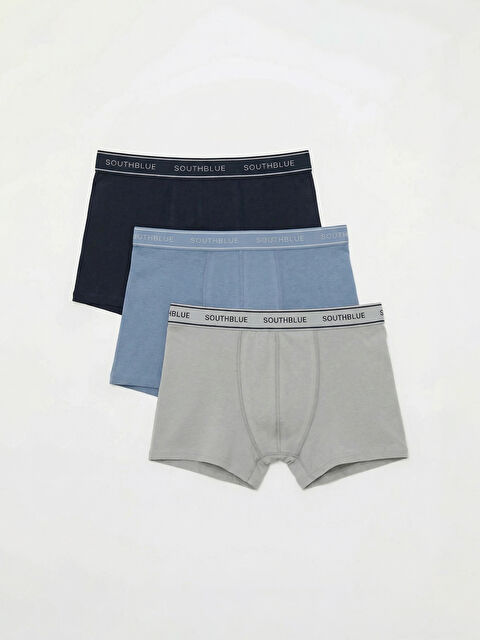 LC WAIKIKI Standart Kalıp Pamuklu Esnek Boxer 3'lü - W5N221Z8-R48