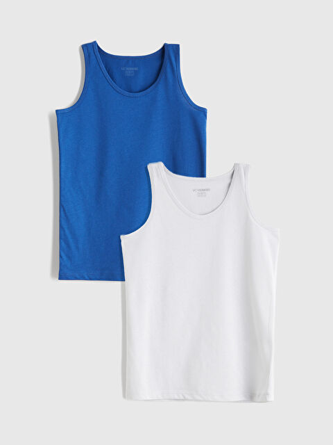 LCW Kids Bisiklet Yaka Erkek Çocuk Atlet 2'li - W5N424Z4-R4B