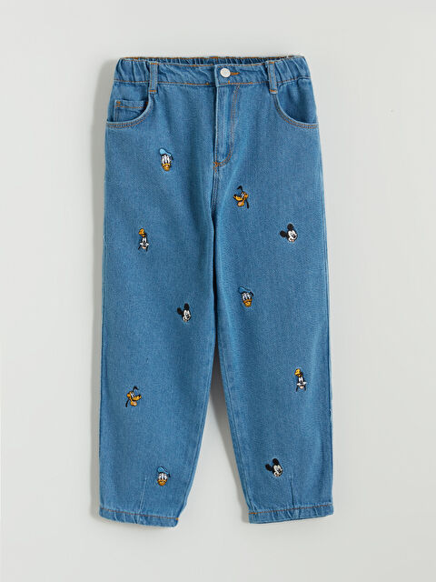 LCW Kids Mickey Mouse Nakışlı Erkek Çocuk Jean Pantolon - W5N550Z1-H45