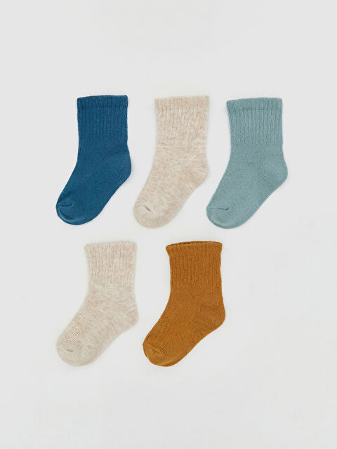 LCW Kids جوارب الكاحل أولاد بسيطة خمسة ديال الباكات - W5N589Z1-DKK