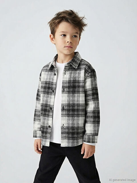 LCW Kids Uzun Kollu Ekose Erkek Çocuk Gömlek - W5N684Z1-LKX