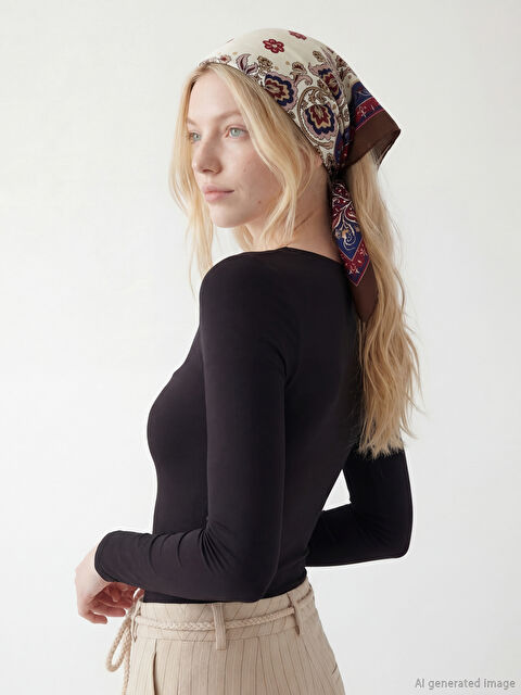 LCW ACCESSORIES Desenli Kadın Fular Bandana 2'li - W5N801Z8-CZF