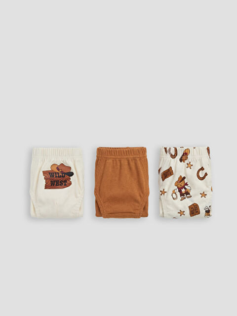 LCW Kids Beli Lastiklin Baskılı Erkek Çocuk Külot 3'lü - W5N908Z1-LRA