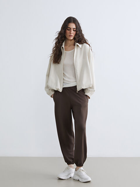 Natuvera Beli Lastikli Kadın Jogger Eşofman Altı - W5NA04Z8-ZZ0