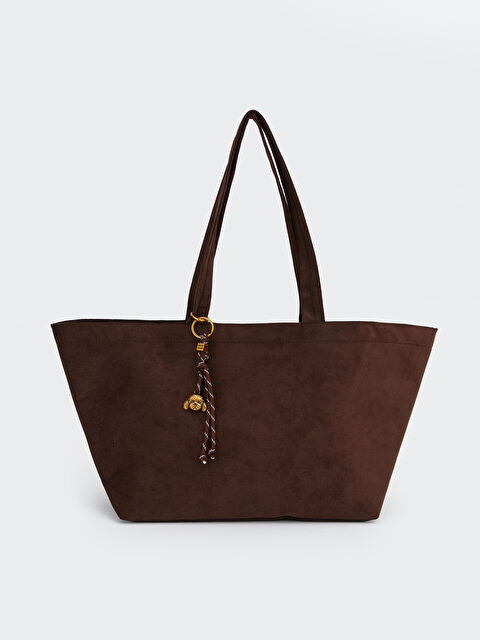 LCW ACCESSORIES Süet Görünümlü Kadın Omuz Çantası - W5NB06Z8-HEH