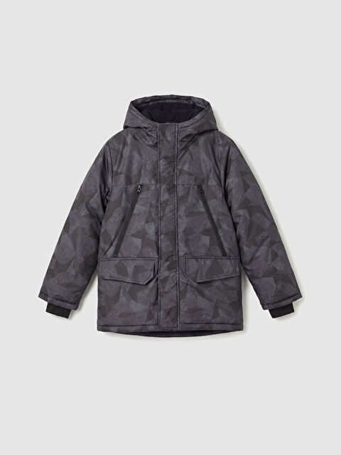 LCW Kids Desenli Erkek Çocuk Şişme Mont - W5NB27Z4-LQJ