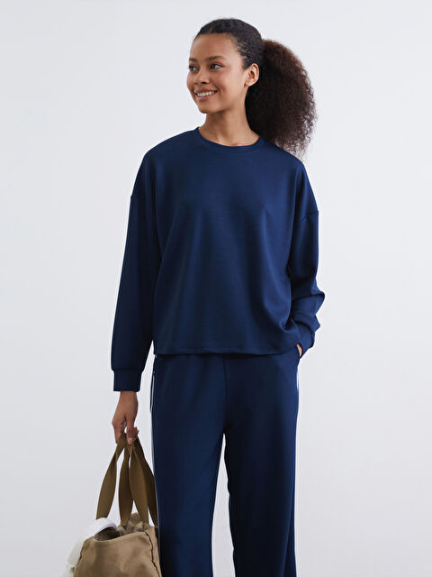 KOOR SPORT Bisiklet Yaka Kadın Sweatshirt - W5NB50Z8-E1J