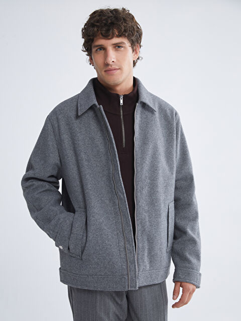 SOUTHBLUE Regular Fit Collared Neck Cachet Men's Coat - W5NC08Z8-KXV