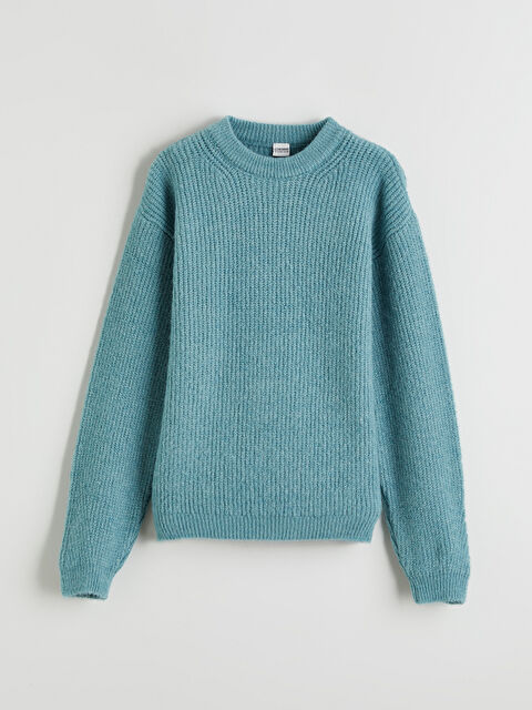 LCW Kids Bisiklet Yaka Kız Çocuk Triko Kazak - W5NC96Z4-CSM