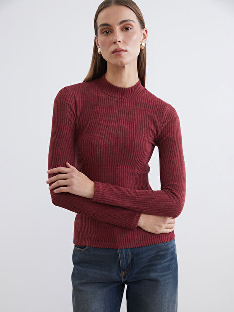 LCWAIKIKI Basic Turtleneck Ribbed Women's Body - W5ND02Z8-2BE