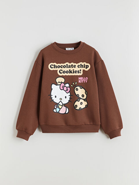 LCW Kids Hello Kitty Baskılı Kız Çocuk Sweatshirt - W5ND09Z4-ZHA