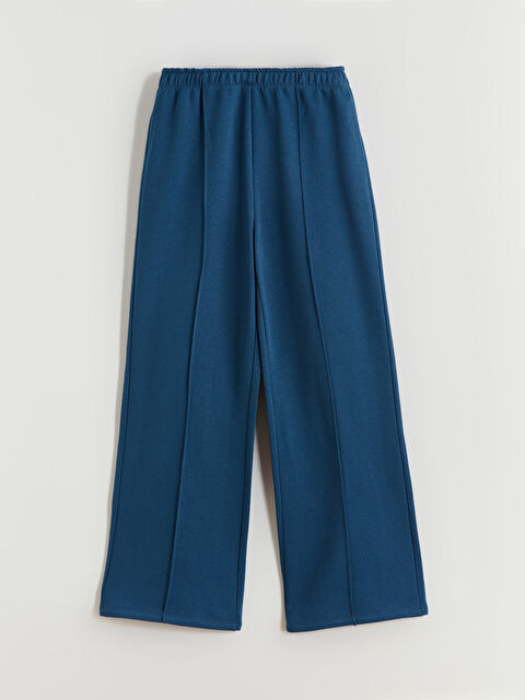 LCW Kids Beli Lastikli Geniş Paça Kız Çocuk Kalın Eşofman Altı - W5ND67Z4-HSD